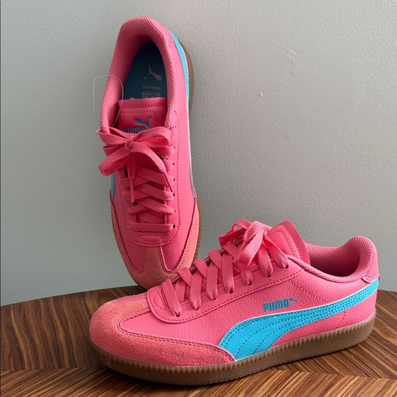 NWT Puma Women’s Sneakers Club II Era Pink/Blue Size US6 - Picture 3 of 10